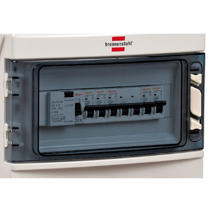 Brennenstuhl Distribuidor de Energía con Interruptor FI y Cable de 2 m H07RN-F5G4.0