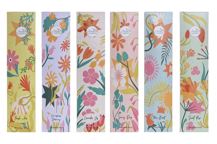 DKD Home Decor Set de 120 Varillas de Incienso Aroma Floral