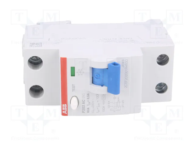 ABB F202AC-63/0.5 Interruptor diferencial 2 polos 63A 500mA