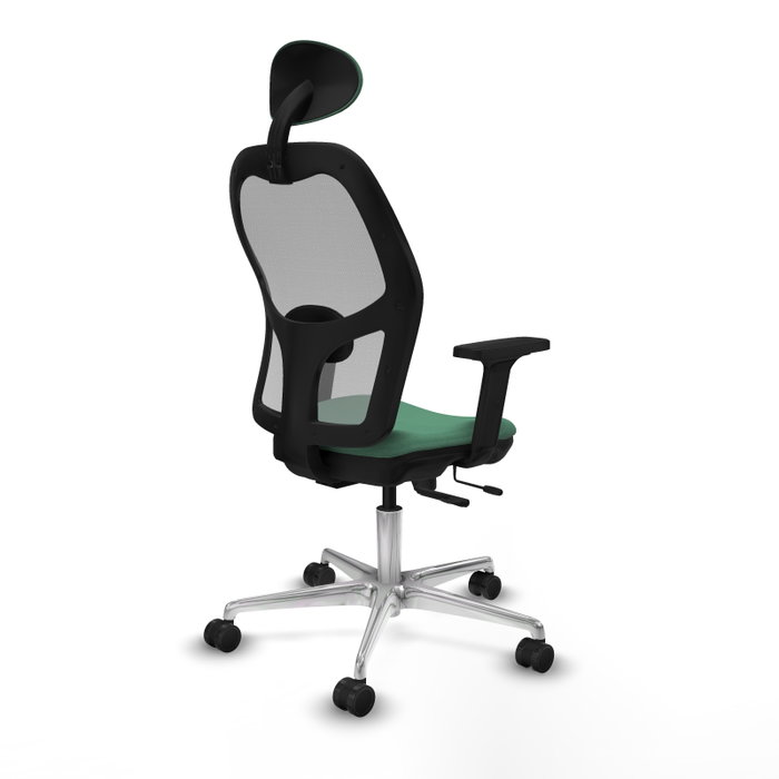 PIQUERAS Y CRESPO Silla de oficina Jorquera con mecanismo Sincro/Traslack, Verde esmeralda y Gris PIQUERAS Y CRESPO Silla de oficina Jorquera con mecanismo Sincro/Traslack, Verde esmeralda y Gris