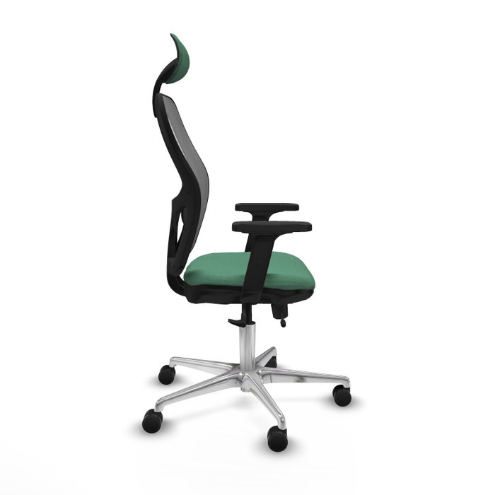 PIQUERAS Y CRESPO Silla de oficina Jorquera con mecanismo Sincro/Traslack, Verde esmeralda y Gris PIQUERAS Y CRESPO Silla de oficina Jorquera con mecanismo Sincro/Traslack, Verde esmeralda y Gris