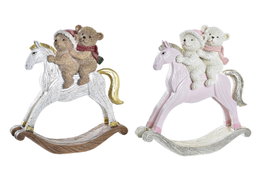 DKD Home Decor Figura de Resina Caballo Surtido de 2 Unidades