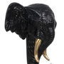 Ixia Figura de Elefante Negro-Oro en Poliresina