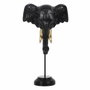 Ixia Figura de Elefante Negro-Oro en Poliresina