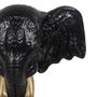 Ixia Figura de Elefante Negro-Oro en Poliresina