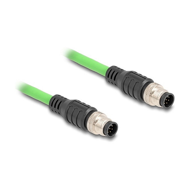 DeLOCK Cable M12 Codificado A 8 Pines Macho a Macho PUR 5 m