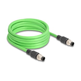 DeLOCK Cable M12 Codificado A 8 Pines Macho a Macho PUR 5 m