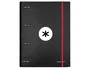Antartik Carpeta con recambio a4 cuadro 5mm forrada 4 anillas 25mm redondas color negro 100 hojas 100 g/m²