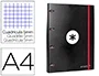 Antartik Carpeta con recambio a4 cuadro 5mm forrada 4 anillas 25mm redondas color negro 100 hojas 100 g/m² Antartik Carpeta con recambio a4 cuadro 5mm forrada 4 anillas 25mm redondas color negro 100 hojas 100 g/m²