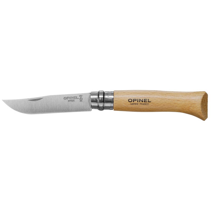 Opinel No. 08 Navaja de bolsillo de acero inoxidable con funda