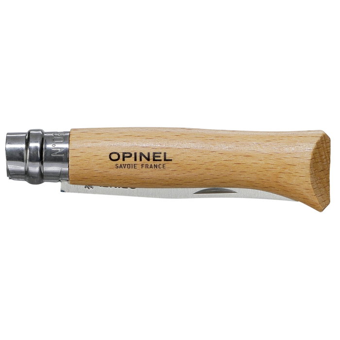 Opinel No. 08 Navaja de bolsillo de acero inoxidable con funda