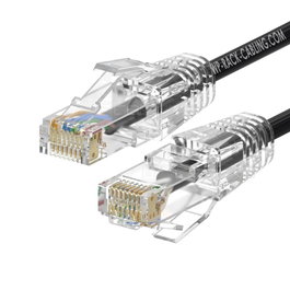 Wp european cabling solution Cable de red Slim Cat. 6A U-UTP 0,2m Negro