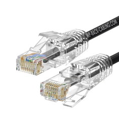 WP Cable de red Cat6a U/UTP Negro 0,2 m WPC-PAT-6AU002BL-S