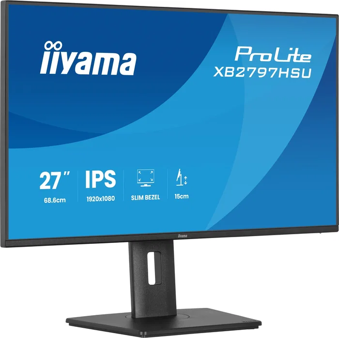 Iiyama ProLite XB2797HSU-B1 - Monitor LED 27" Full HD 1920x1080 IPS, 120 Hz, 4 ms, Adaptive Sync, Altura Ajustable, HDMI, DisplayPort, USB, Negro