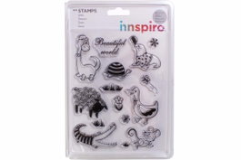 Innspiro Set sellos acrílicos Animales elegantes 14x18cm