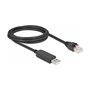 DeLOCK Cable de conexión serial USB 2.0 Tipo-A a RS-232 RJ45 2 m Negro