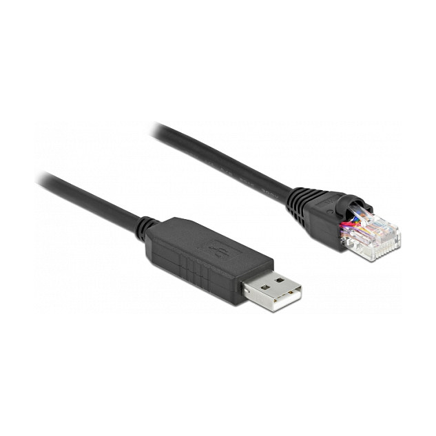 DeLOCK Cable de conexión serial USB 2.0 Tipo-A a RS-232 RJ45 2 m Negro DeLOCK Cable de conexión serial USB 2.0 Tipo-A a RS-232 RJ45 2 m Negro