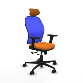 PIQUERAS Y CRESPO Silla de oficina Jorquera Naranja y Azul