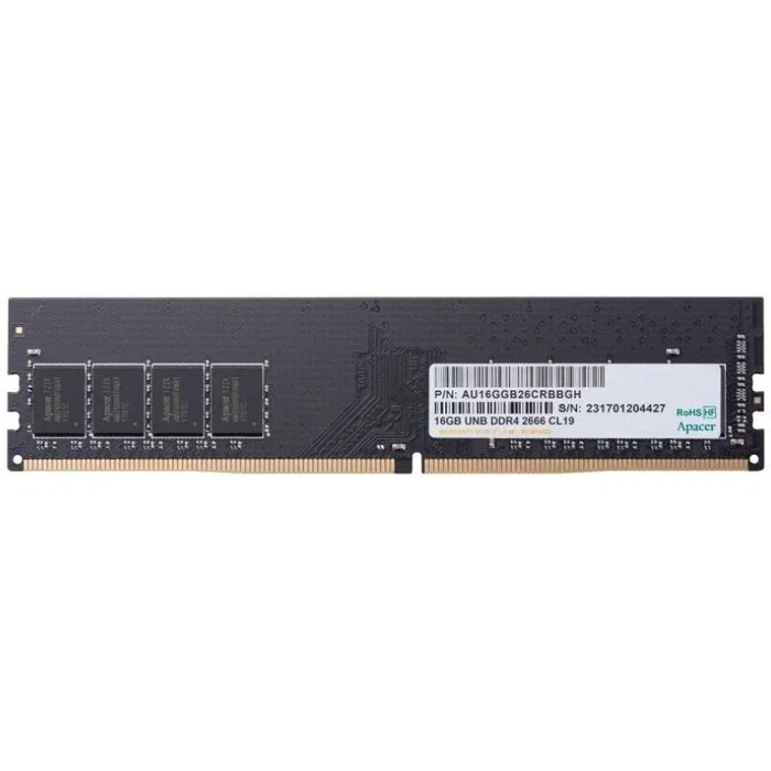 Apacer EL.16G2V.GNH Memoria RAM 16GB DDR4 2666MHz CL19 1.2V DIMM para Ordenador de Sobremesa