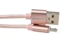 Eightt ECM-1P Cable USB A a Micro USB B, 1 metro, USB 2.0, 480 Mbps, Color Rosa, Nylon, 1 Unidad