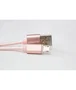 Eightt ECM-1P Cable USB A a Micro USB B, 1 metro, USB 2.0, 480 Mbps, Color Rosa, Nylon, 1 Unidad