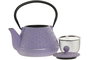 DKD Home Decor Tetera Oriental Malva y Verde de Hierro Colado Inox 600ml (2 Unidades) 12.5 x 15.5 x 15 cm