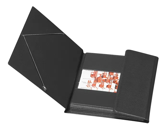 Saro Carpeta Tres Solapas Plástico Cuarto Color Negro 190 x 245 mm