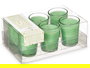 Acorde Set 6 Velas en Vaso de Vidrio Aroma Jazmín 16 x 11 x 6.5 cm (Set de 12)