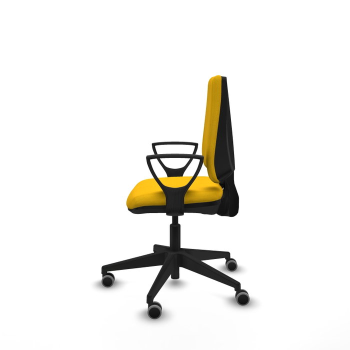 PIQUERAS Y CRESPO Silla de oficina Elche Amarillo con Brazos Fijos PIQUERAS Y CRESPO Silla de oficina Elche Amarillo con Brazos Fijos