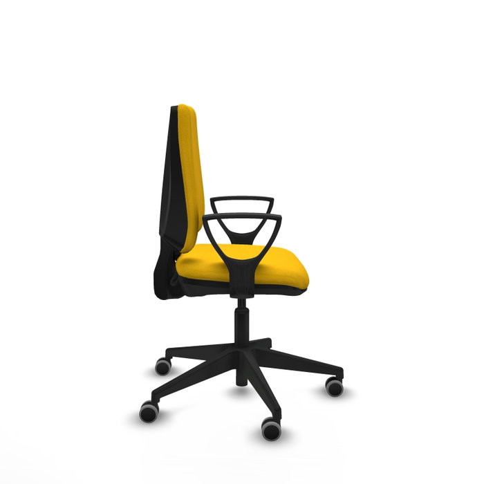 PIQUERAS Y CRESPO Silla de oficina Elche Amarillo con Brazos Fijos PIQUERAS Y CRESPO Silla de oficina Elche Amarillo con Brazos Fijos