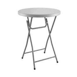 Almar Garden Mesa de Aperitivos 80 cm de Diámetro, 110 cm de Alto, Acero Inoxidable en Color Gris