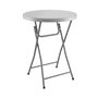 Almar Garden Mesa Auxiliar para Aperitivos 80 cm de Diámetro, Acero Inoxidable, Gris, 110 cm de Alto