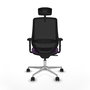 PIQUERAS Y CRESPO Silla de oficina Mardos con Mecanismo Sincro, Morado y Negro