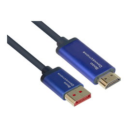 GoodConnections 4860-SF020B Cable DisplayPort 1.4 Macho a HDMI 2.0 Macho 2 m Azul, 4K Ultra HD 3840x2160 Pixeles 60 Hz, HDCP 2.2