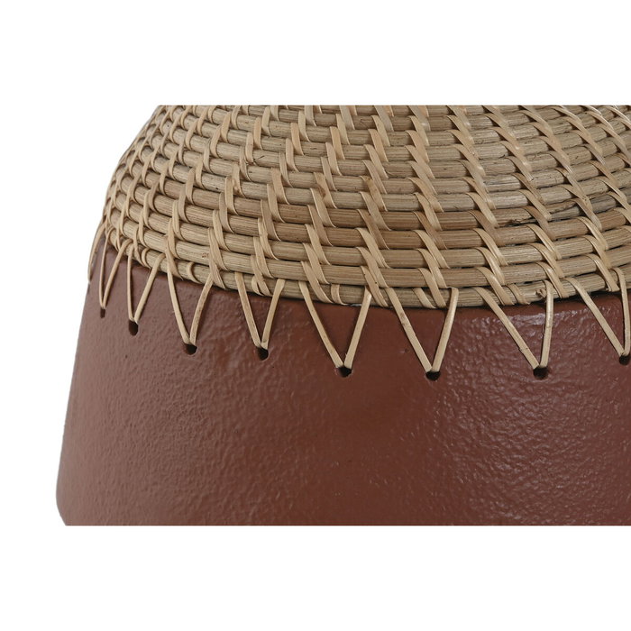 DKD Home Decor Jarrón de Terracota y Ratán 24x24x35 cm DKD Home Decor Jarrón de Terracota y Ratán 24x24x35 cm