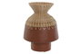 DKD Home Decor Jarrón de Terracota y Ratán 24x24x35 cm