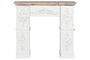 DKD Home Decor Jiayetong 23 Frontal Chimenea Neoclasico Abeto y MDF Blanco y Natural 29.5 x 116 x 120 cm