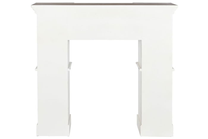 DKD Home Decor Jiayetong 23 Frontal Chimenea Neoclasico Abeto y MDF Blanco y Natural 29.5 x 116 x 120 cm