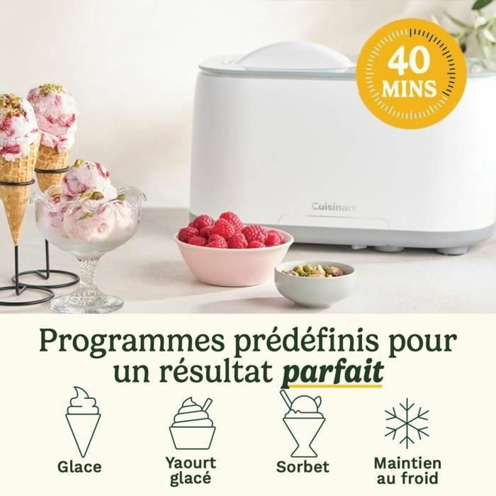 Cuisinart Heladera ICE90E Blanca 950 ml
