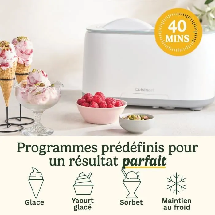 Cuisinart Heladera ICE90E Blanca 950 ml