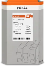 Prindo Multipack de Tintas Classic Negro, Gris, Magenta, Cian y Transparente