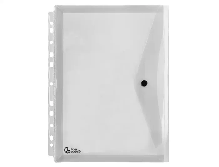 Liderpapel Carpeta Dossier con Broche y Multitaladro Transparente DIN A4