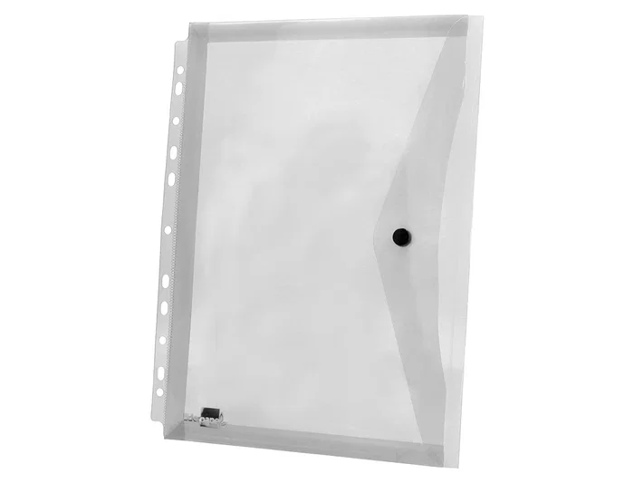 Liderpapel 36664 Carpeta Dossier Polipropileno Multitaladro Cierre Broche DIN A4 Transparente Pack 5