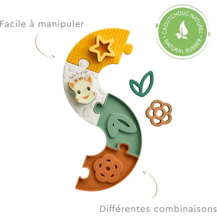 Sophie La Girafe - Rompecabezas de Aprendizaje Temprano Sophie la Jirafa, Mi Primer Puzzle, 8 Piezas, Caucho Natural SOP3056560103559