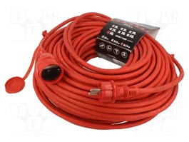 KEL Prolongador de alimentación H05RR-F 3G2,5mm² 50m Rojo