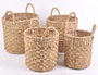 DKD Home Decor Cesta de Yute Marrón 38 x 41 x 38 cm Set de 4 Piezas Hecho a Mano Reciclable