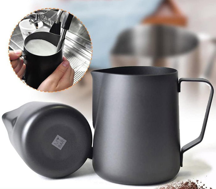 My Bar Lechera Acero Inoxidable Black 600ml 8x11cm (12 Unidades)