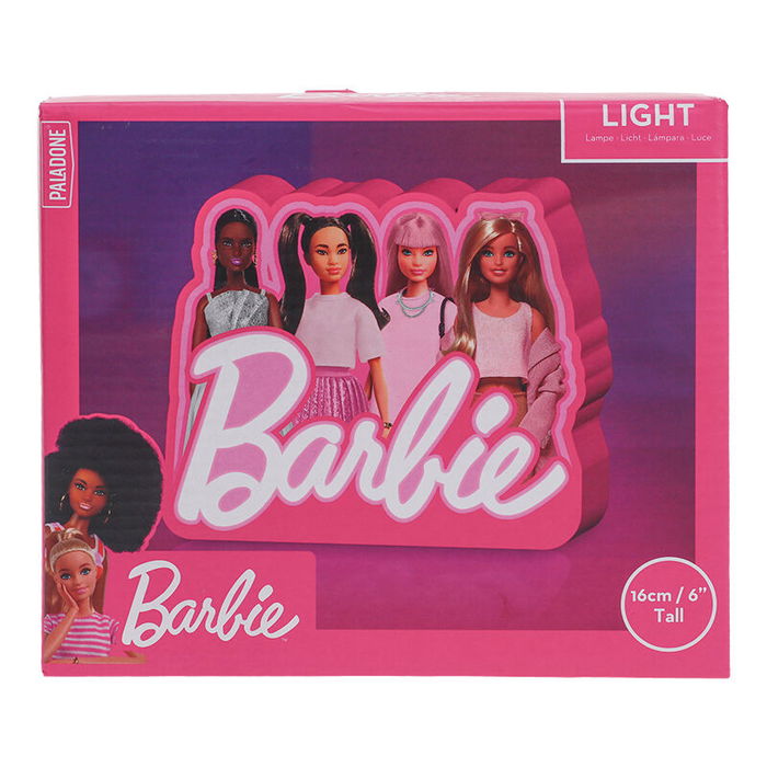 Paladone Lámpara Barbie Box Light - Luz de Caja Decorativa, 16 x 20 cm, funciona con 3 pilas AAA (no incluidas)