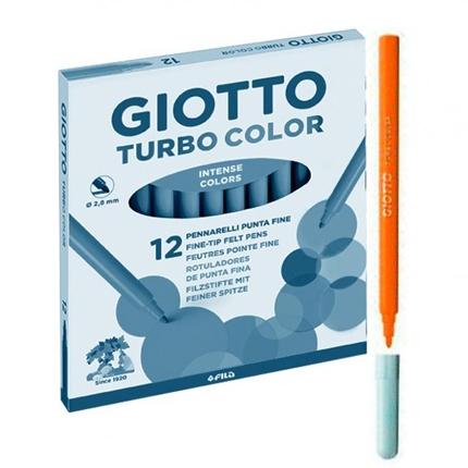 Giotto Rotuladores Turbo Color Naranja Set de 12 unidades con punta fina bloqueada Giotto Rotuladores Turbo Color Naranja Set de 12 unidades con punta fina bloqueada