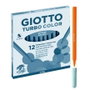 Giotto Rotuladores Turbo Color Naranja Set de 12 unidades con punta fina bloqueada
